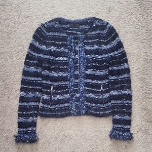 JILL STUART Striped Tweed Jacket